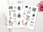 Preview: Mädchen Bücher Sticker Set